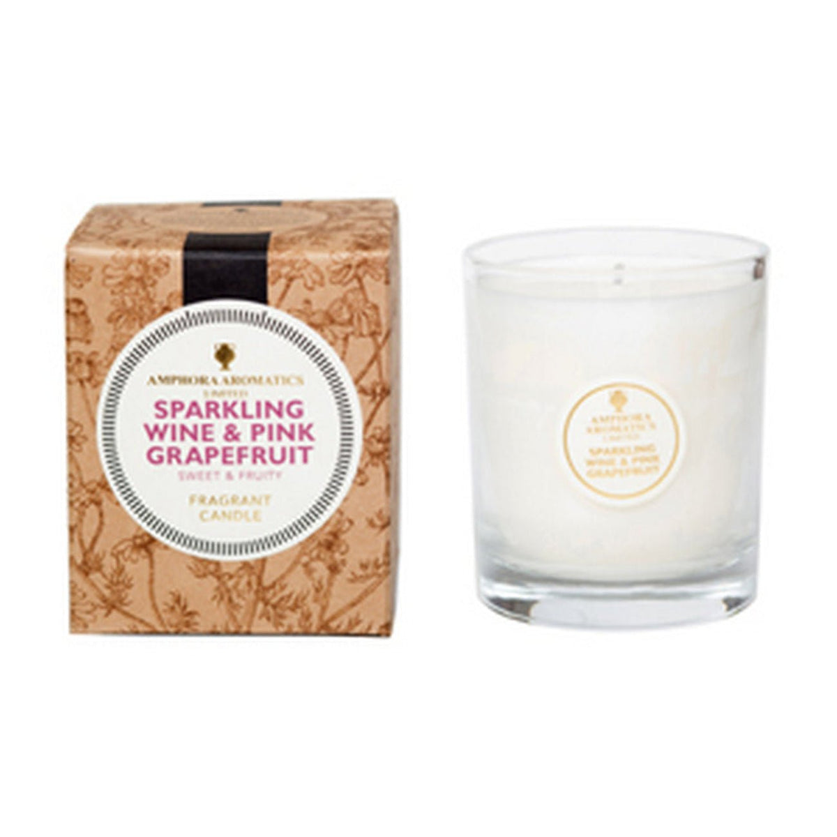 Sparkling Wine & Grapefruit 40hr Pot Candle - Amphora Aromatics - Candles - Amphora Aromatics