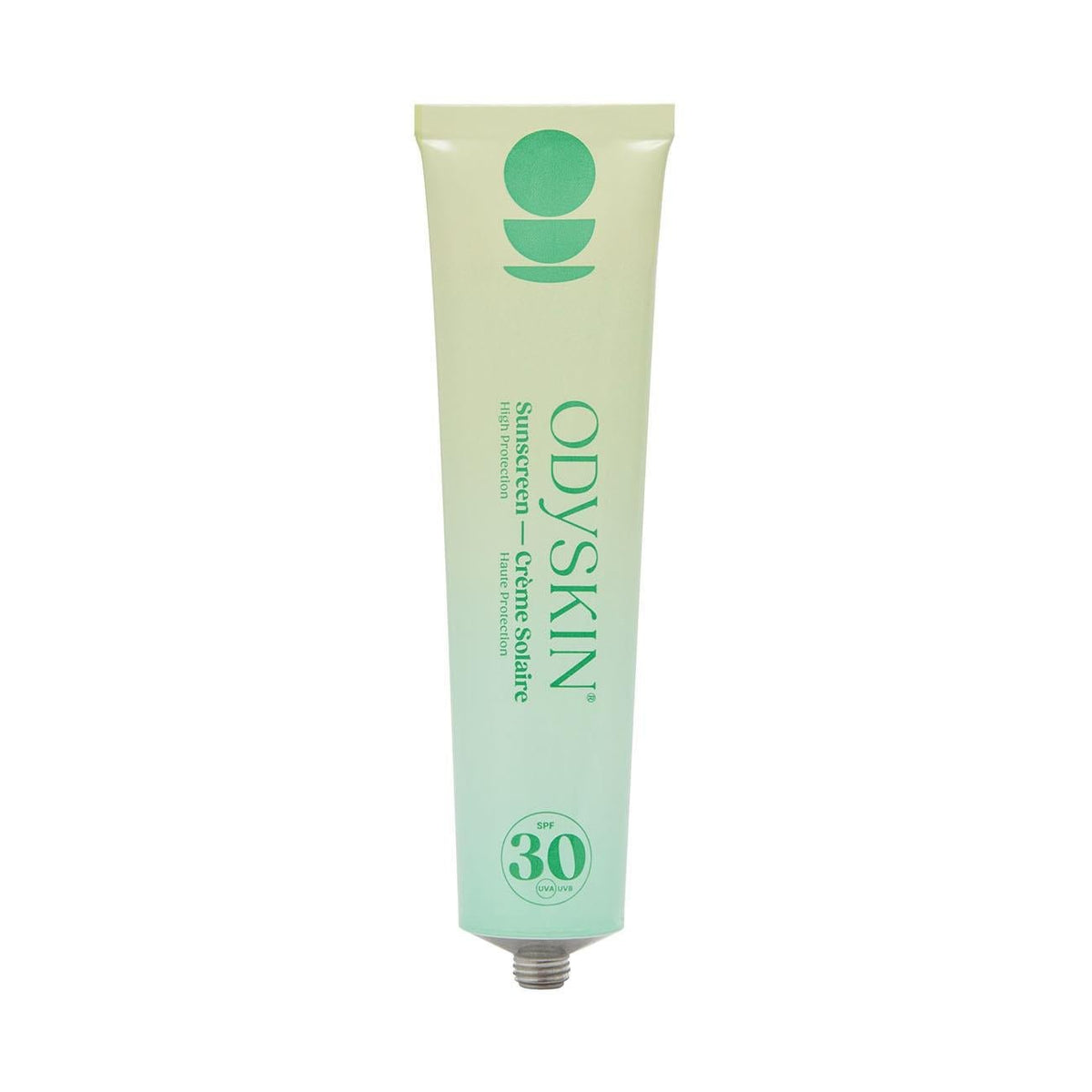 Odyskin SPF30 Natural Sunscreen tube with eco-friendly aluminium packaging