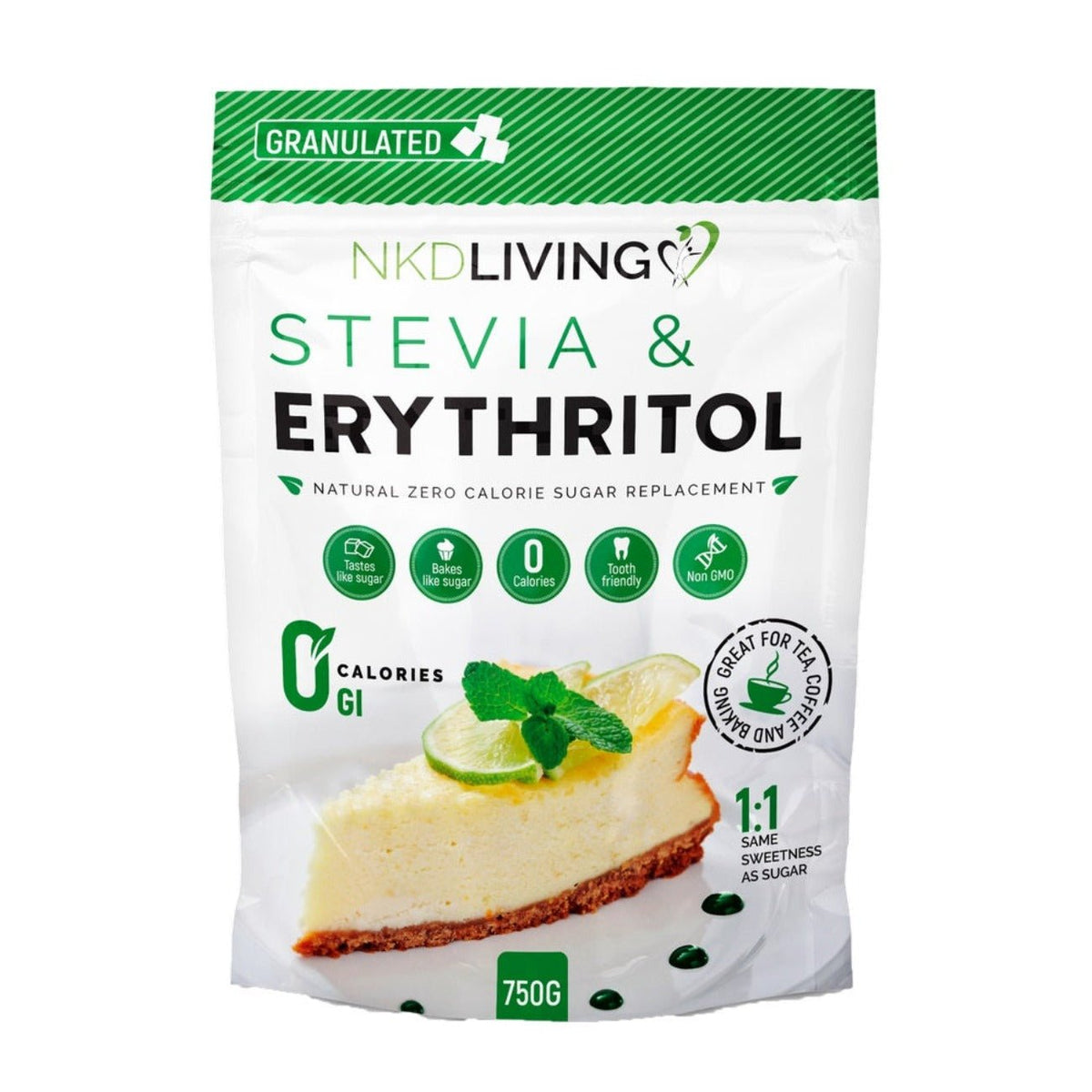 Stevia & Erythritol 1:1 750g - NKD Living - Sweetener - Eco Natural Products