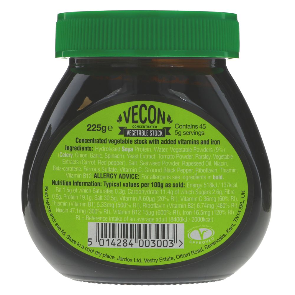 Stock Vegetable Concentrated 225g - Vecon - Condiment - Eco Natural Products