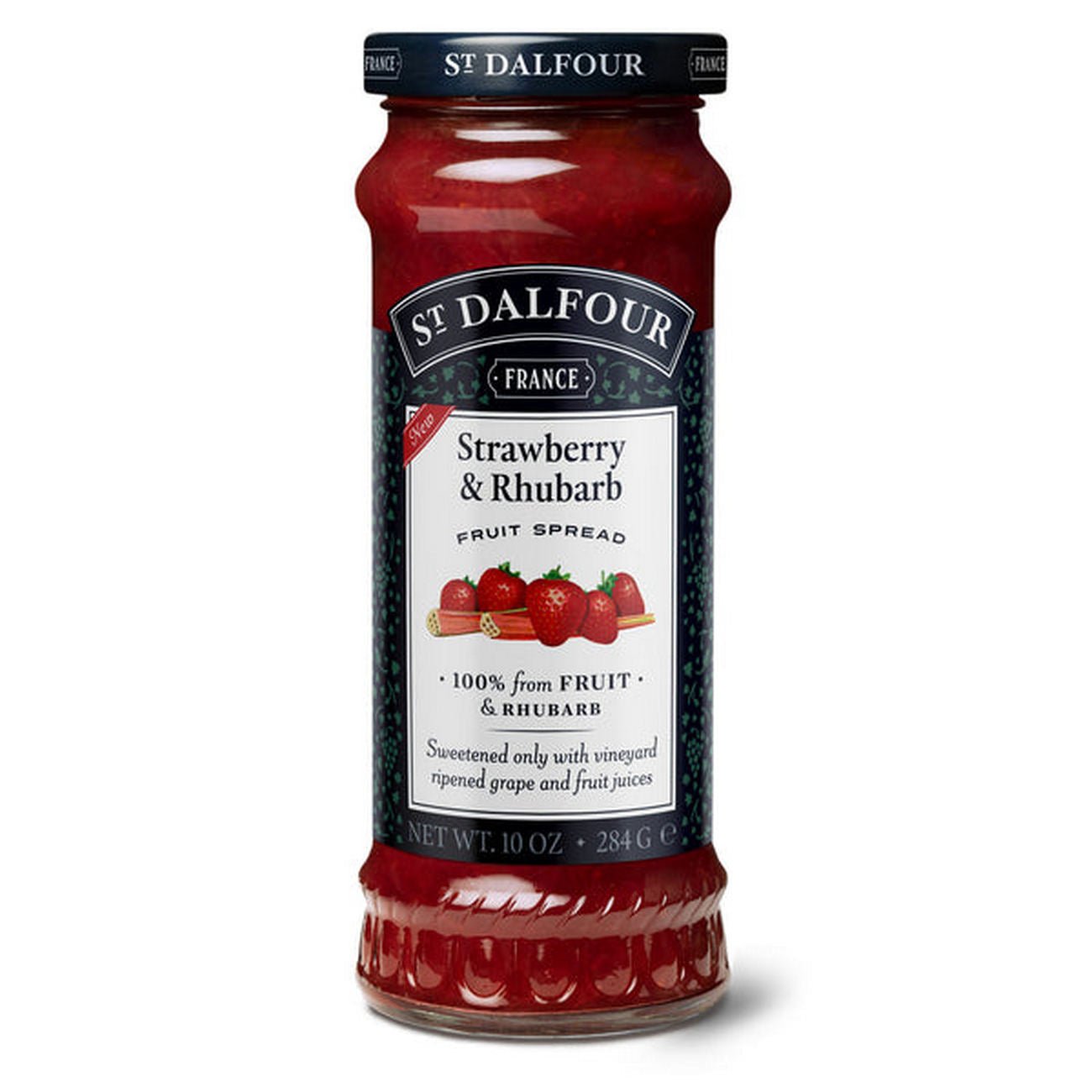 Strawberry and Rhubarb Fruit Spread 284g [BLACK FRIDAY] - Eco Natural Products - St Dalfour - Fruit Spread