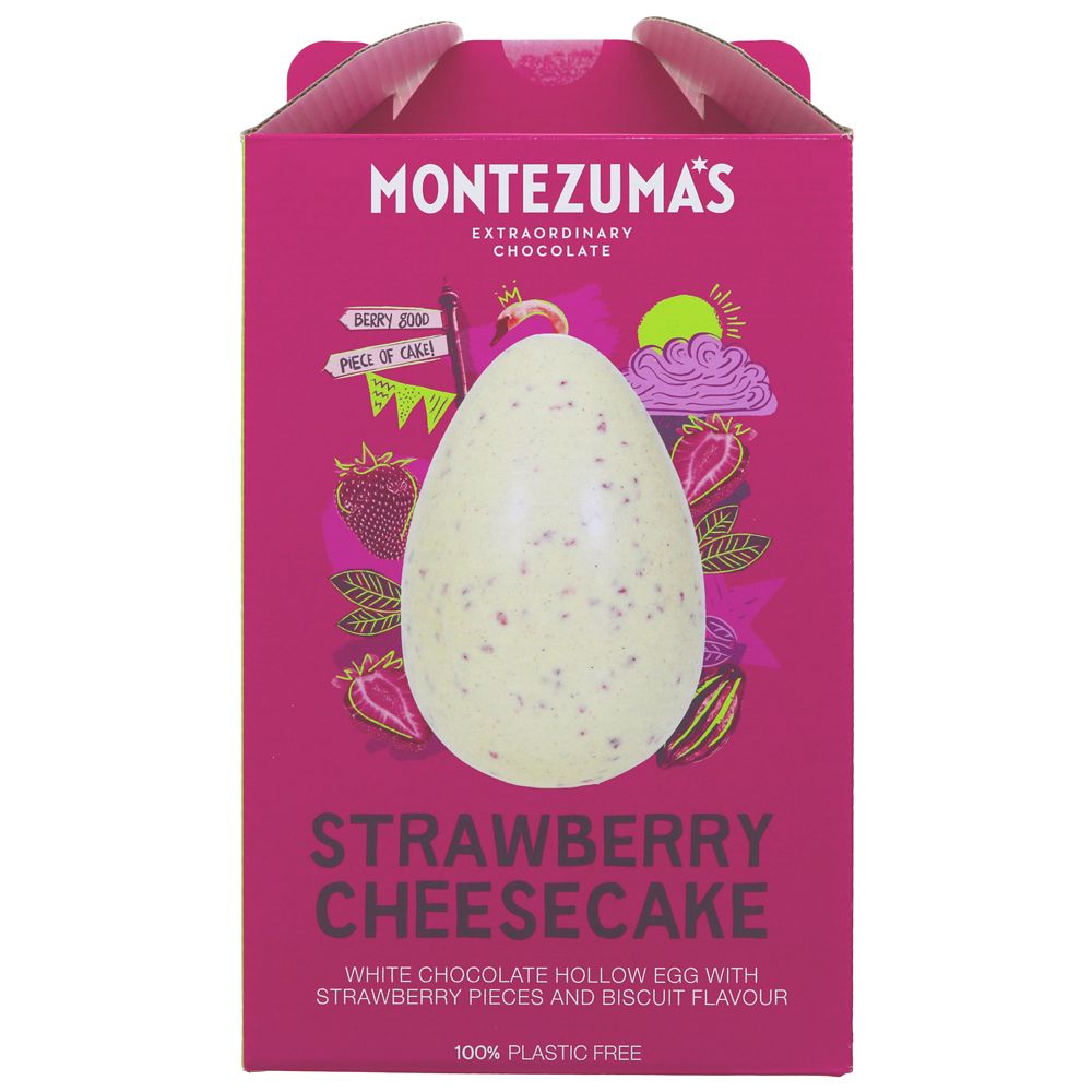 Strawberry Biscuit White Choco Hollow Egg 150g - Montezumas Chocolate - Chocolates - Montezumas Chocolate