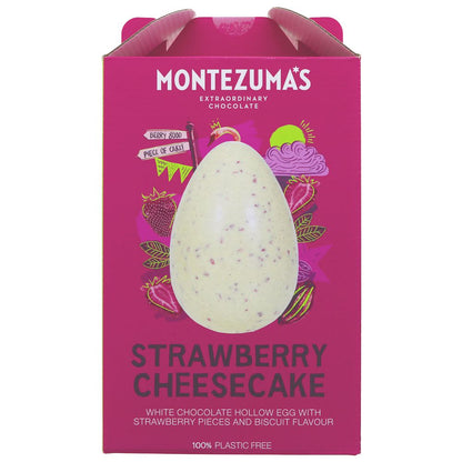 Strawberry Biscuit White Choco Hollow Egg 150g - Montezumas Chocolate - Chocolates - Montezumas Chocolate