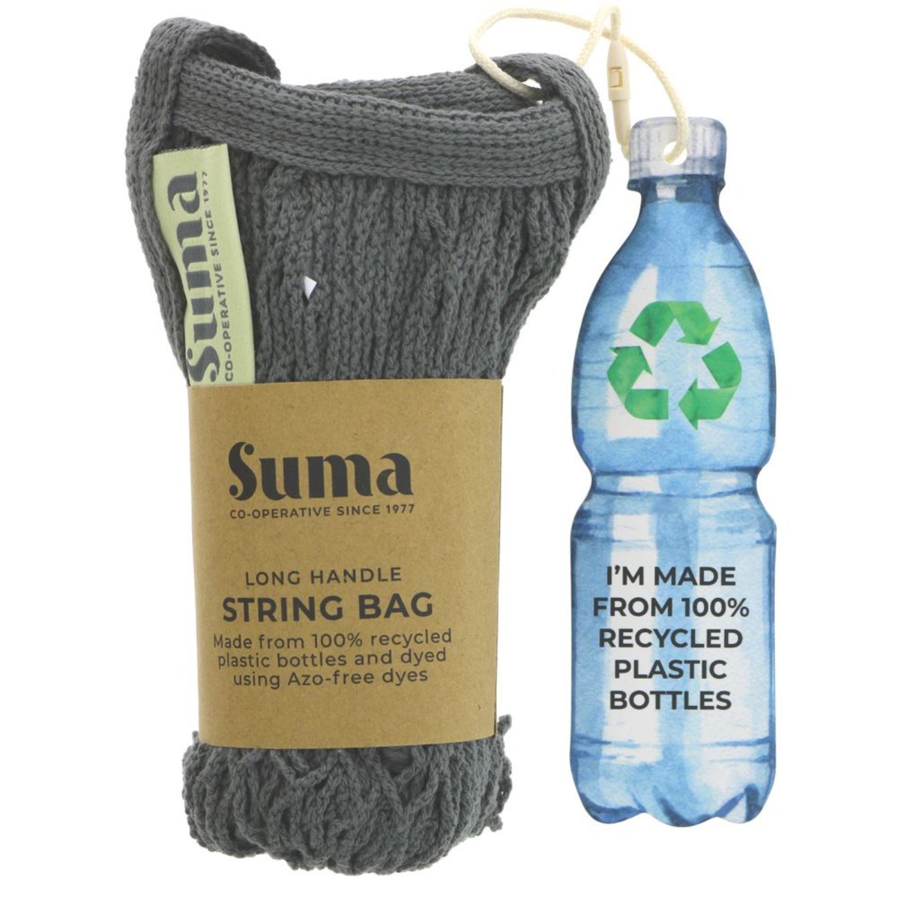 String Bag Large Handles Charcoal 1 Bag - Suma - Bag - Eco Natural Products