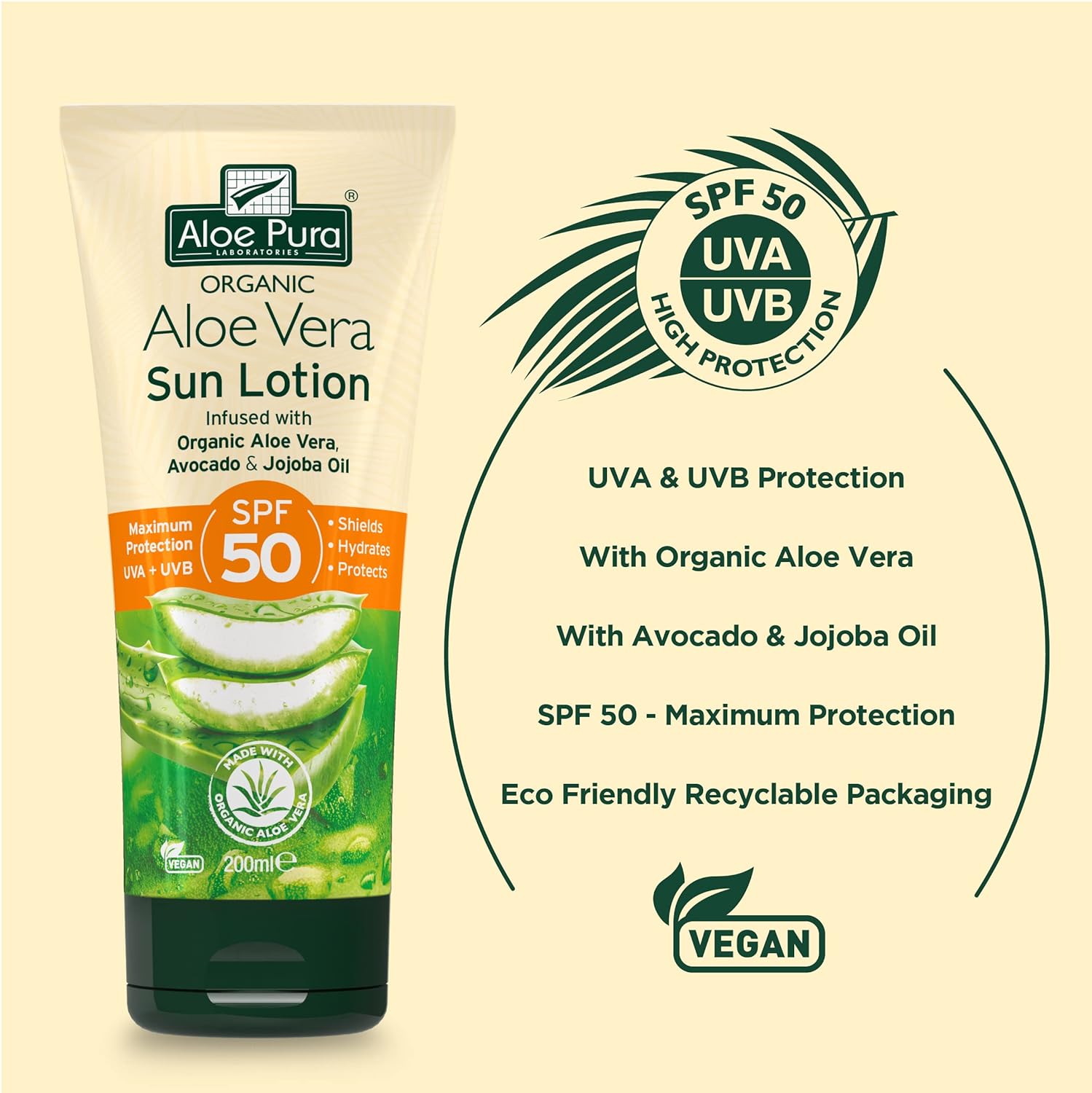 Aloe Vera Sun Lotion SPF50 200ml