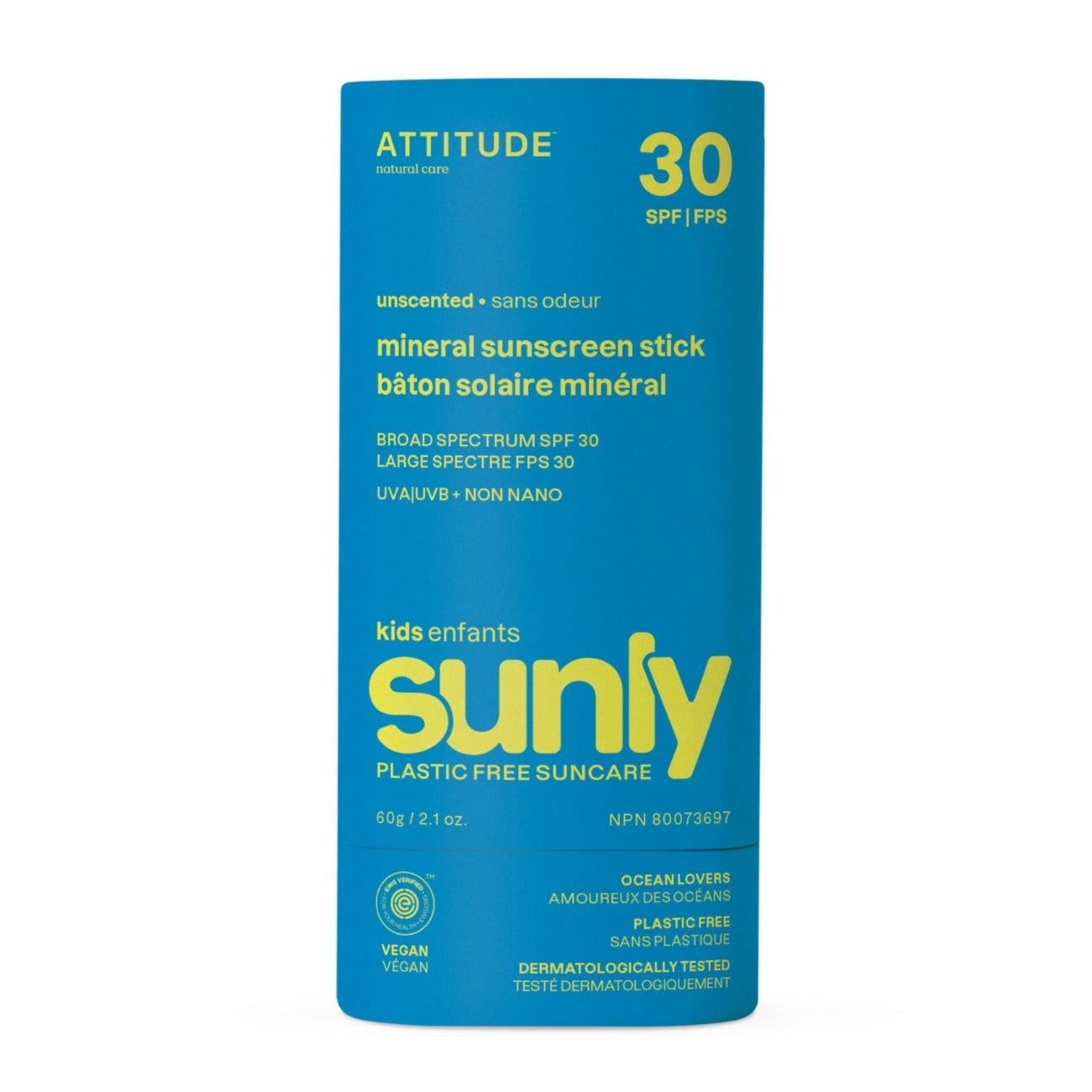 Sunly Kids Sunscreen Stick Unscented SPF30 60g [BLACK FRIDAY] - Eco Natural Products - Attitude - Sunscreen