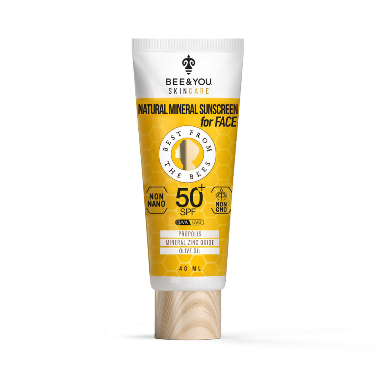 Bee and You Mineral Sunscreen Cream for Face SPF50 40ml front