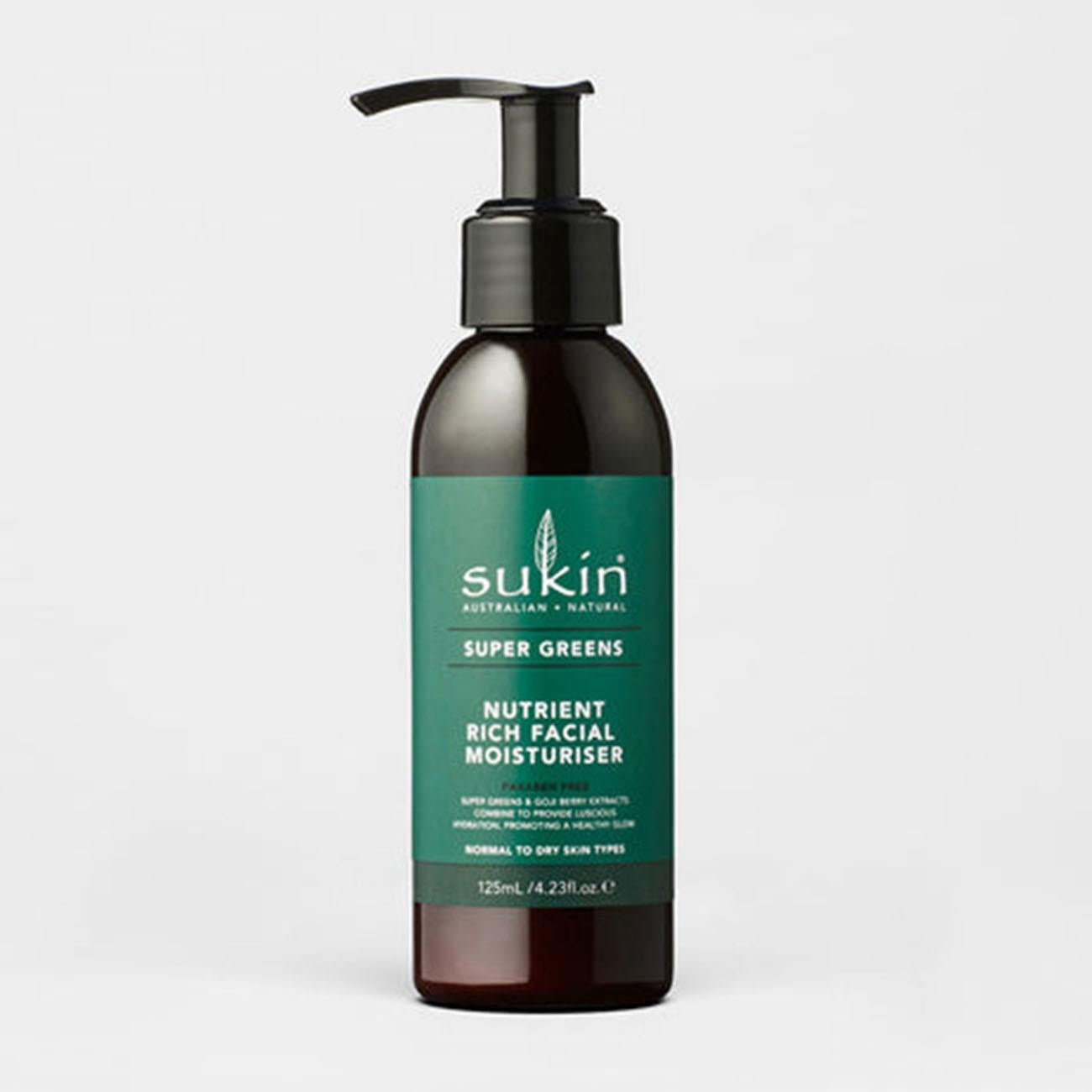 Super Greens Nutrient Rich Facial Moisturiser 125ml - Sukin - Facial Moisturiser - Eco Natural Products