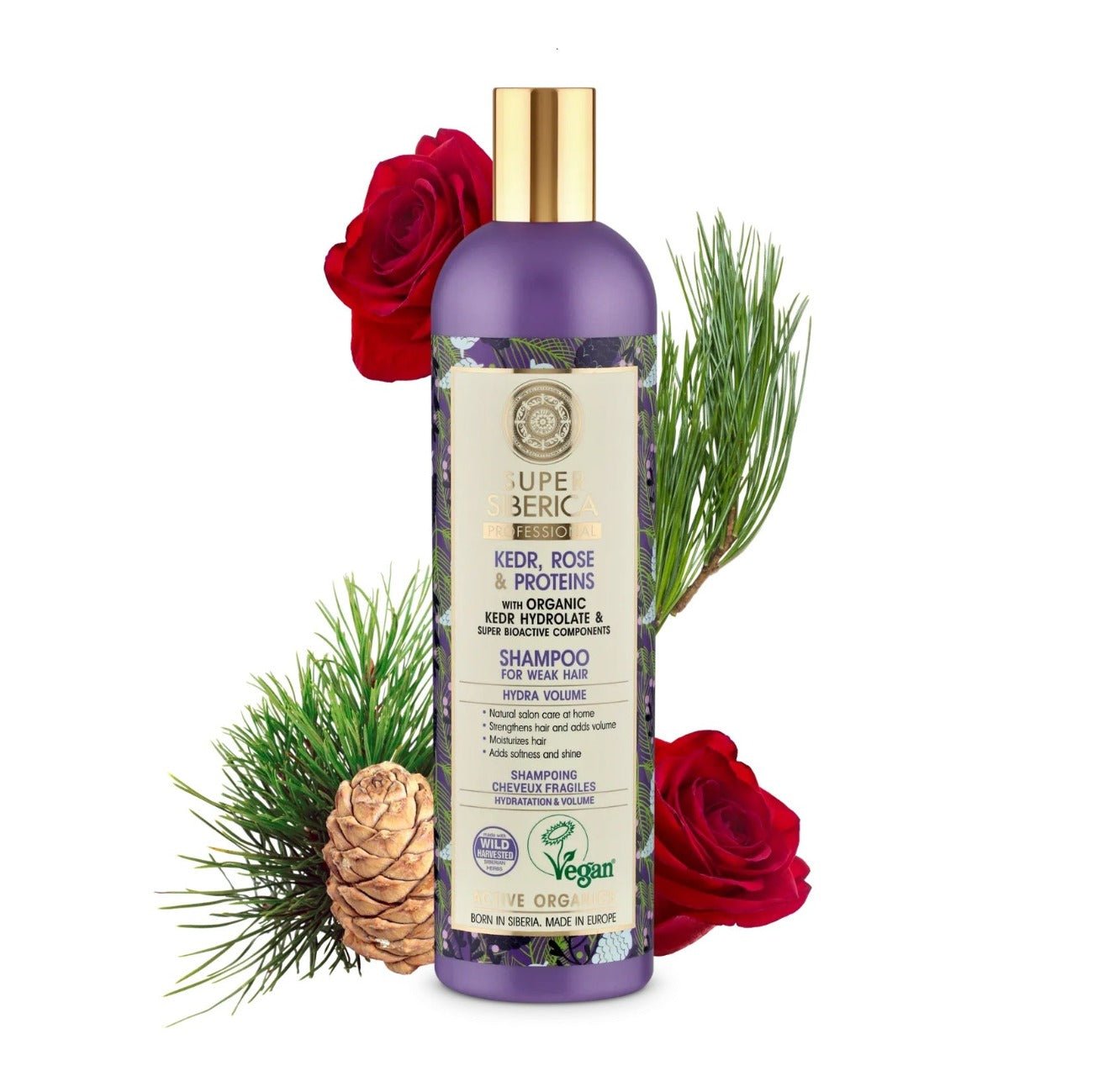 Super Kedr Rose & Proteins Shampoo 400ml [BLACK FRIDAY] - Eco Natural Products - Natura Siberica - Shampoo