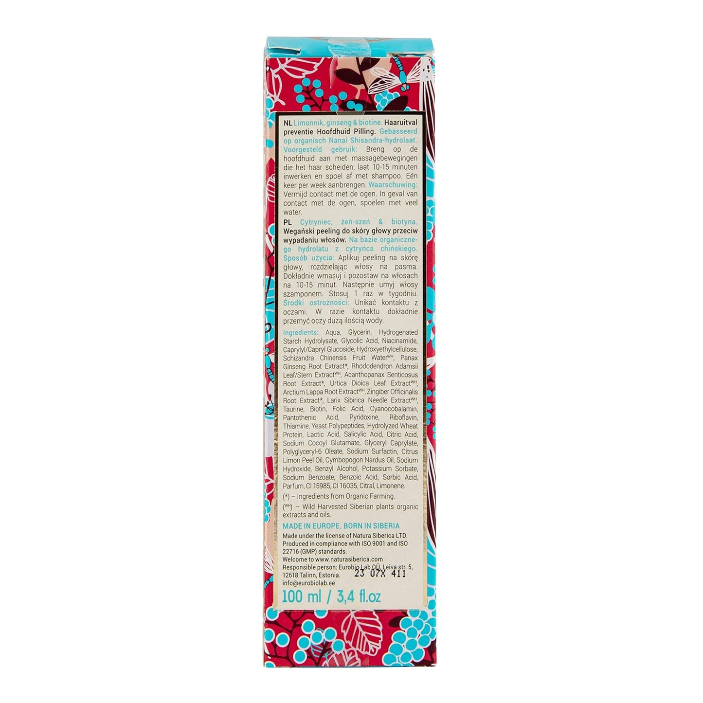 Super Limonnik Ginseng & Biotin Scalp Peeling 100ml - Natura Siberica - Scalp Care - Eco Natural Products