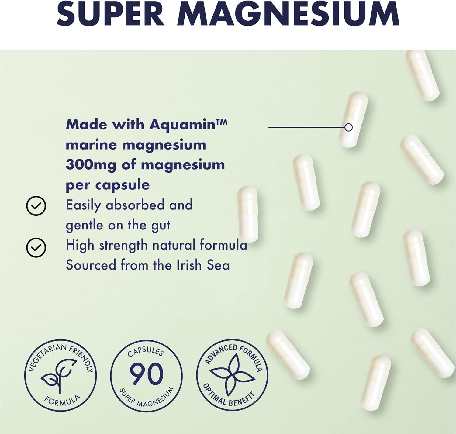 Super Magnesium 300mg 30 Capsules [BLACK FRIDAY] - Eco Natural Products - Higher Nature - Food Supplement