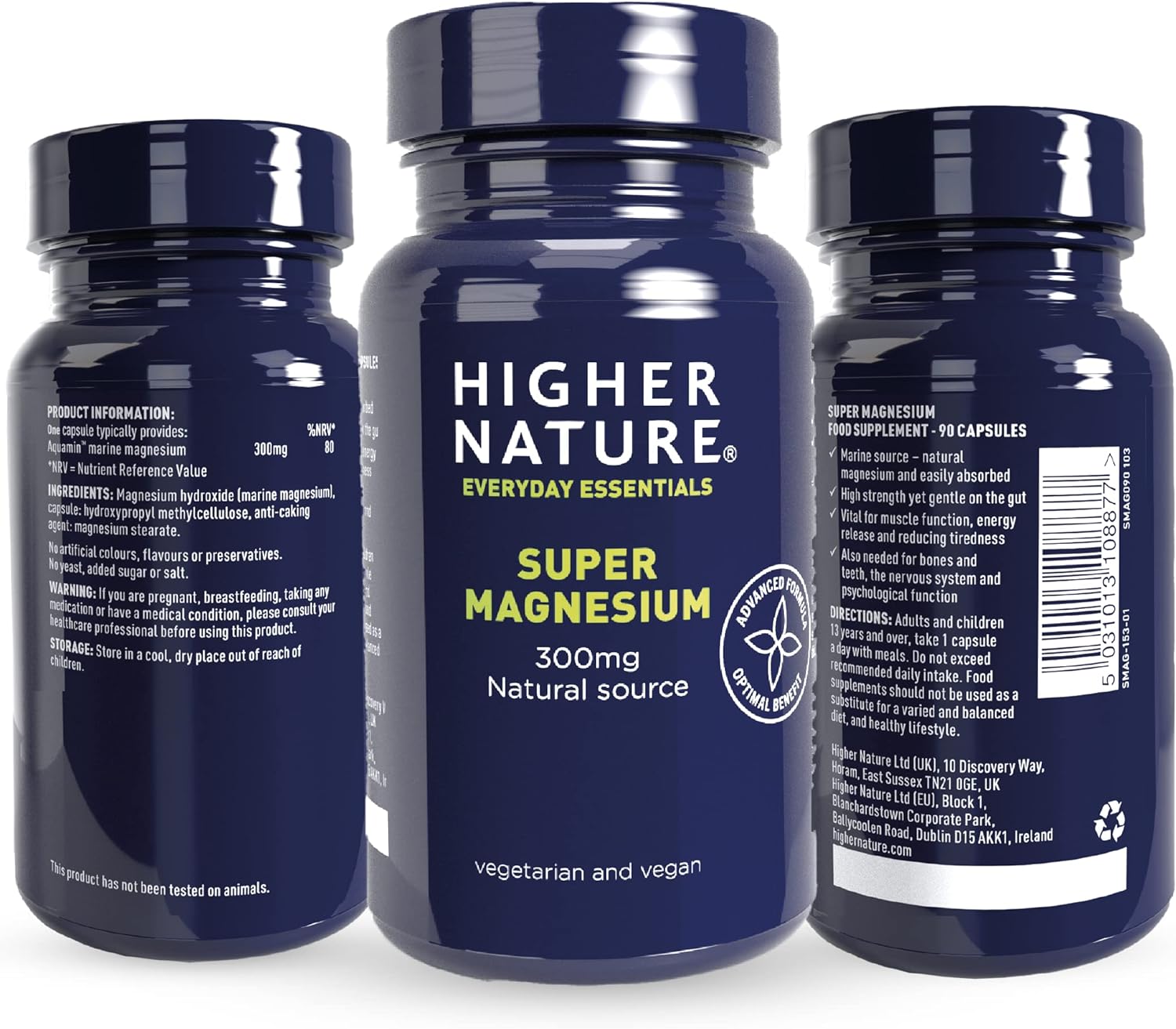 Super Magnesium 300mg 30 Capsules [BLACK FRIDAY] - Eco Natural Products - Higher Nature - Food Supplement