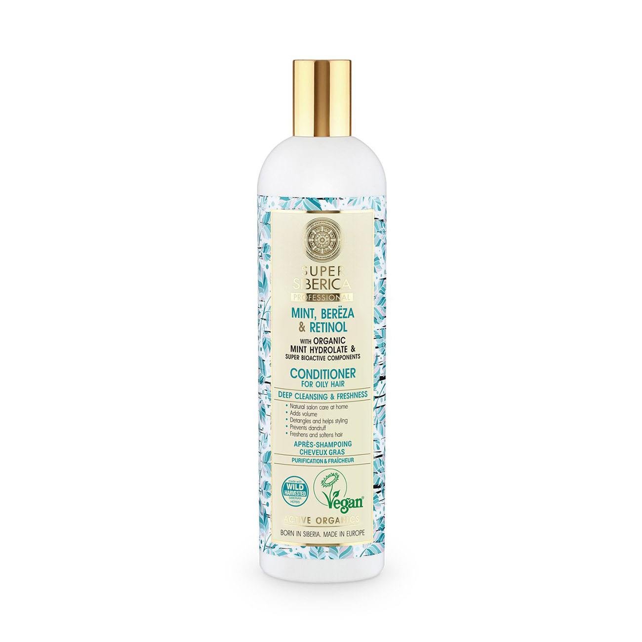 Super Mint Bereza & Retinol Conditioner 400ml - Natura Siberica - Conditioners - Eco Natural Products