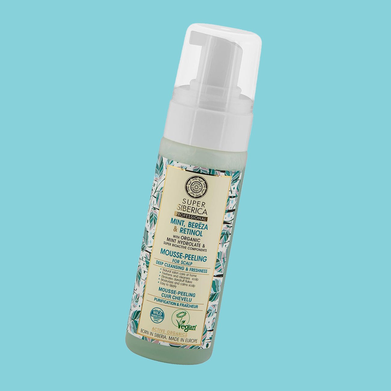 Super Mint Bereza & Retinol Mousse - Peeling 170ml - Natura Siberica - Scalp Care - Eco Natural Products