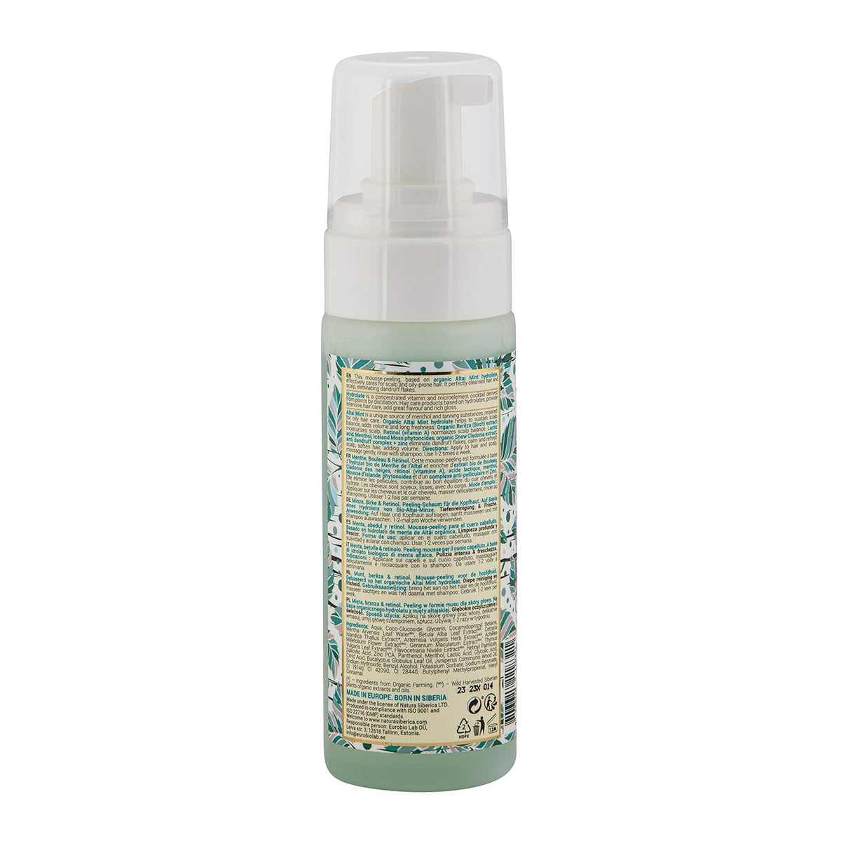 Super Mint Bereza & Retinol Mousse - Peeling 170ml - Natura Siberica - Scalp Care - Eco Natural Products