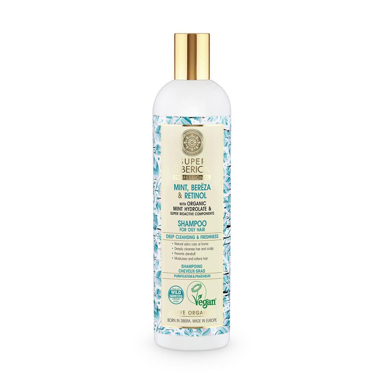 Super Mint Bereza & Retinol Shampoo 400ml - Natura Siberica - Shampoo - Eco Natural Products