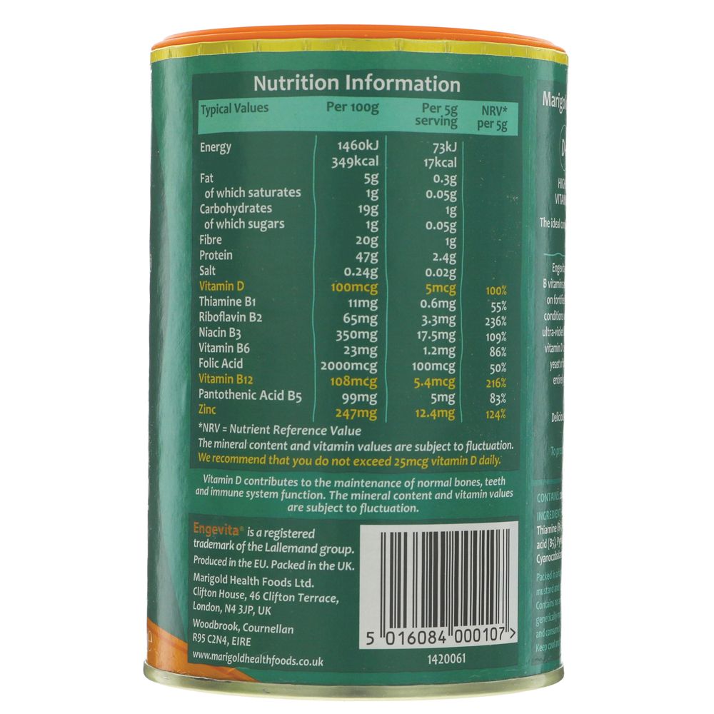 Super Yeast Flakes Vit D & B12 Engevita 100g - Marigold - Yeast flakes - Eco Natural Products