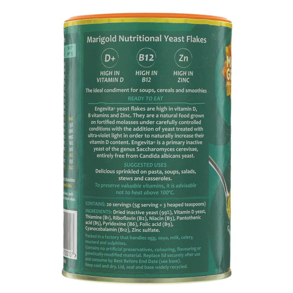 Super Yeast Flakes Vit D & B12 Engevita 100g - Marigold - Yeast flakes - Eco Natural Products