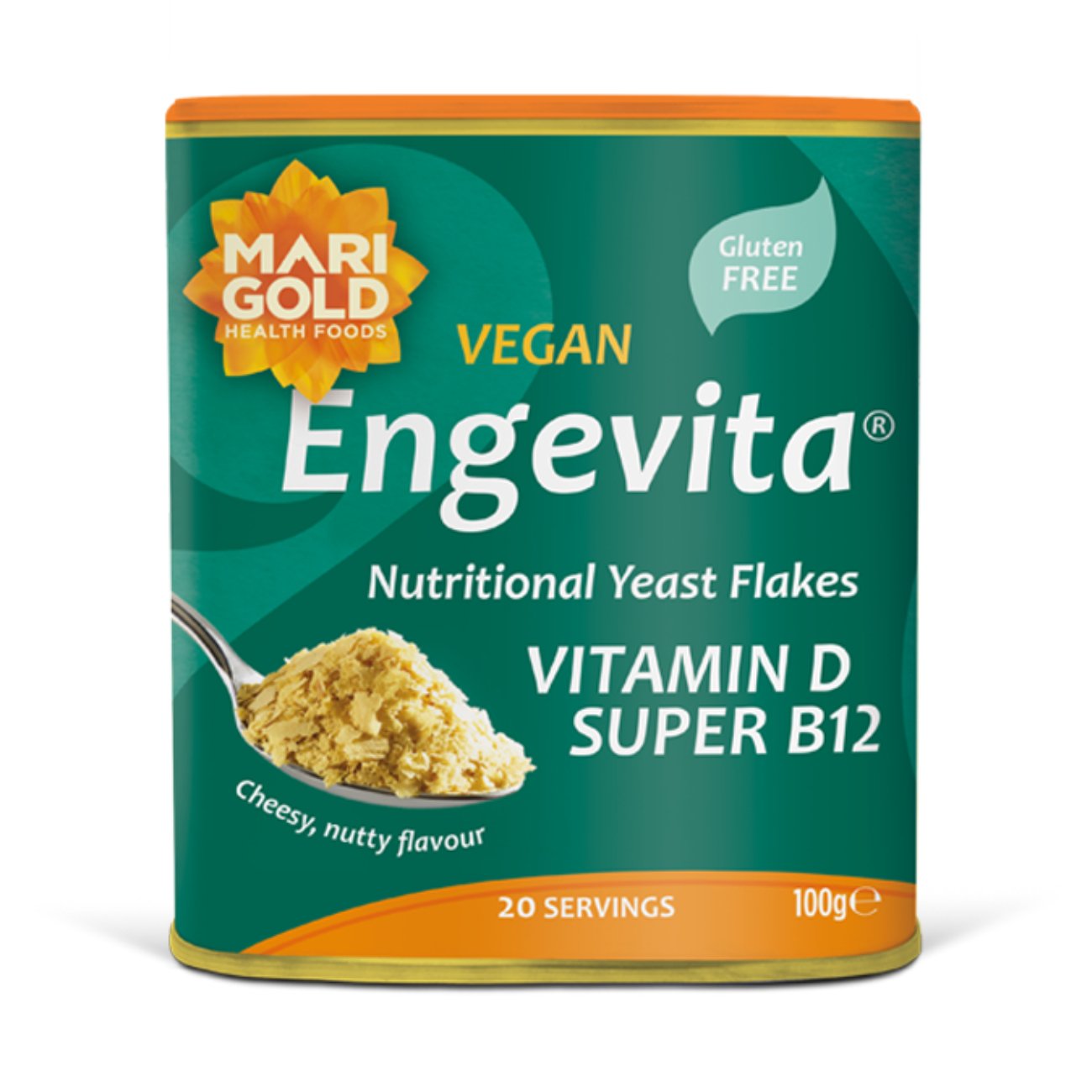 Super Yeast Flakes Vit D & B12 Engevita 100g [BLACK FRIDAY] - Eco Natural Products - Marigold - Yeast flakes