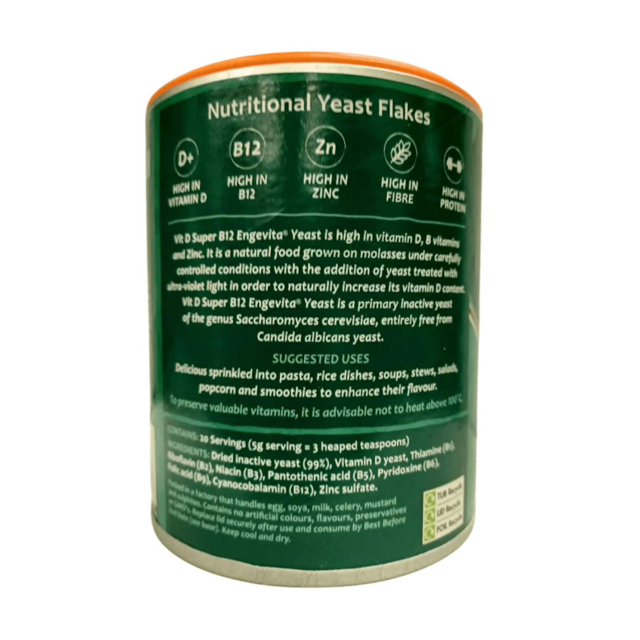 Super Yeast Flakes Vit D & B12 Engevita 100g - Marigold - Yeast flakes - Marigold