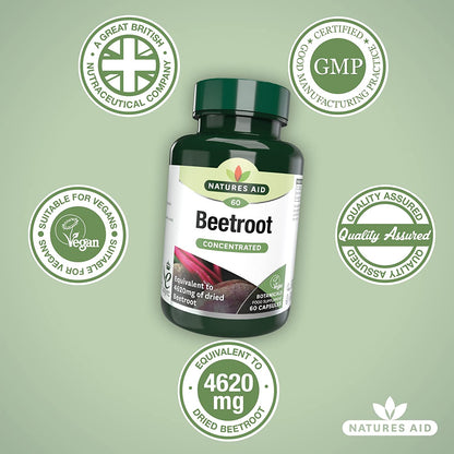 Superfoods Beetroot 60 Capsules - Natures Aid - Vitamins & Supplements - Eco Natural Products