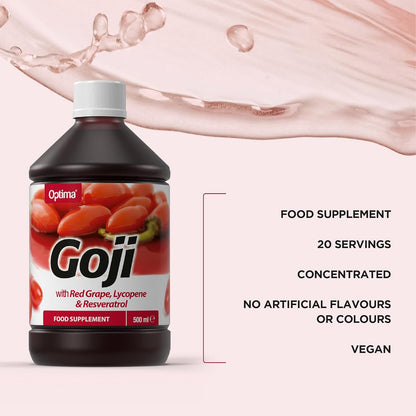 Superfruits Goji Juice With Oxy3 500ml - Optima - Liquid Food Supplement - Eco Natural Products