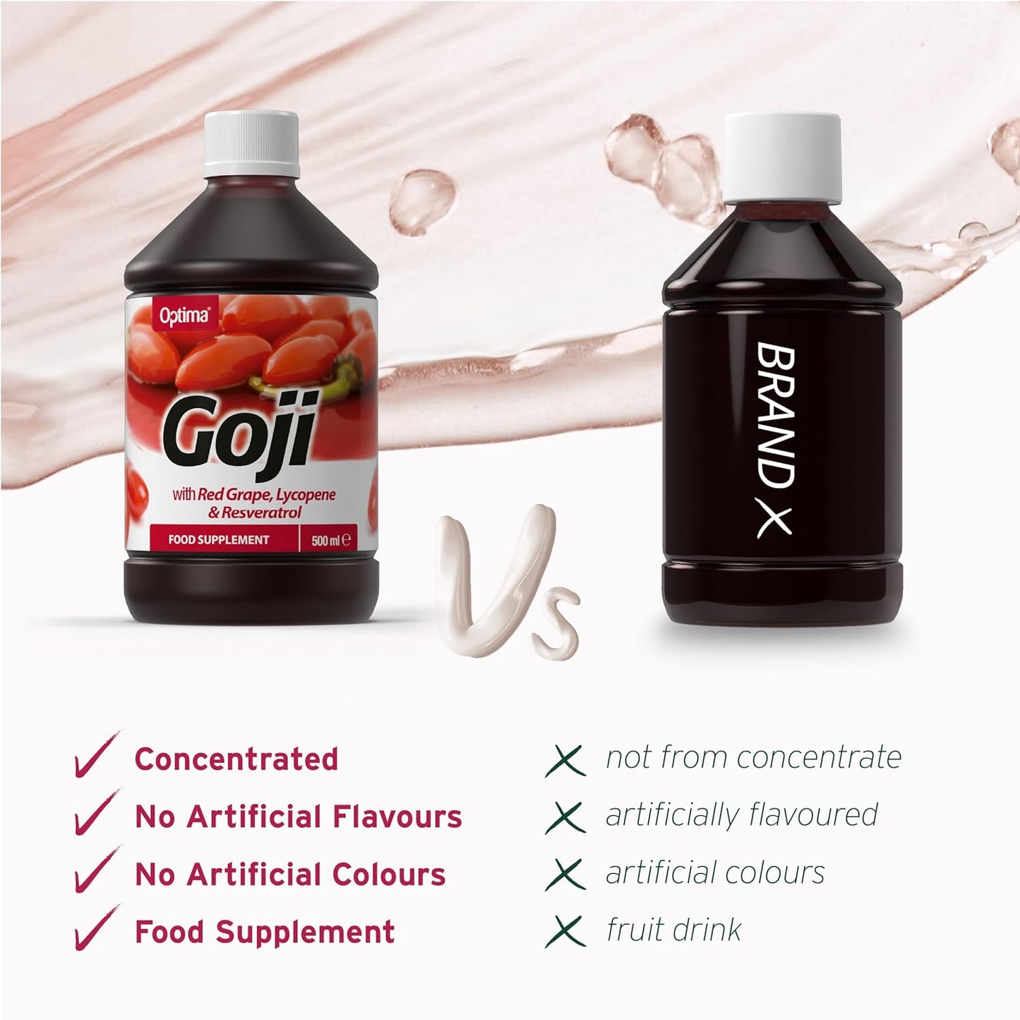 Superfruits Goji Juice With Oxy3 500ml - Optima - Liquid Food Supplement - Eco Natural Products