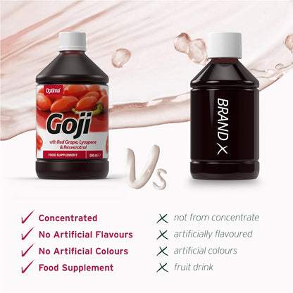 Superfruits Goji Juice With Oxy3 500ml - Optima - Liquid Food Supplement - Eco Natural Products