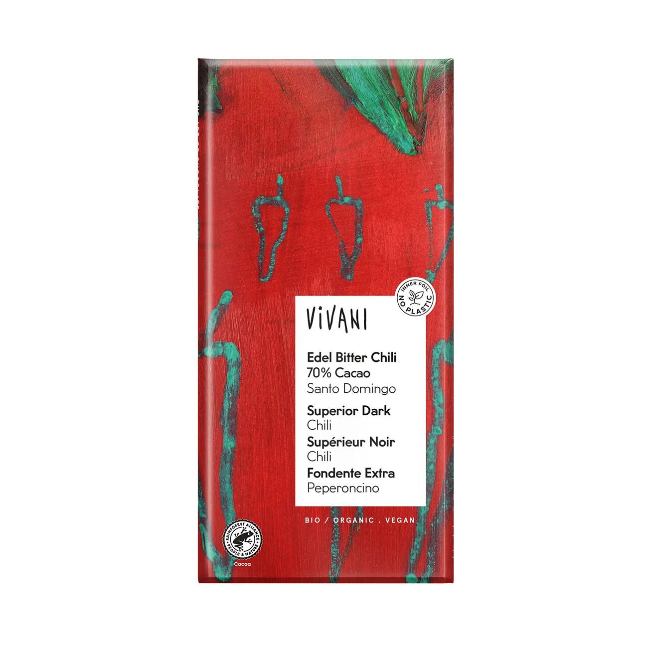 Superior Dark Chili 70% Ecuador - Caribe Chocolate 100g - Vivani - Chocolate Bar - Eco Natural Products