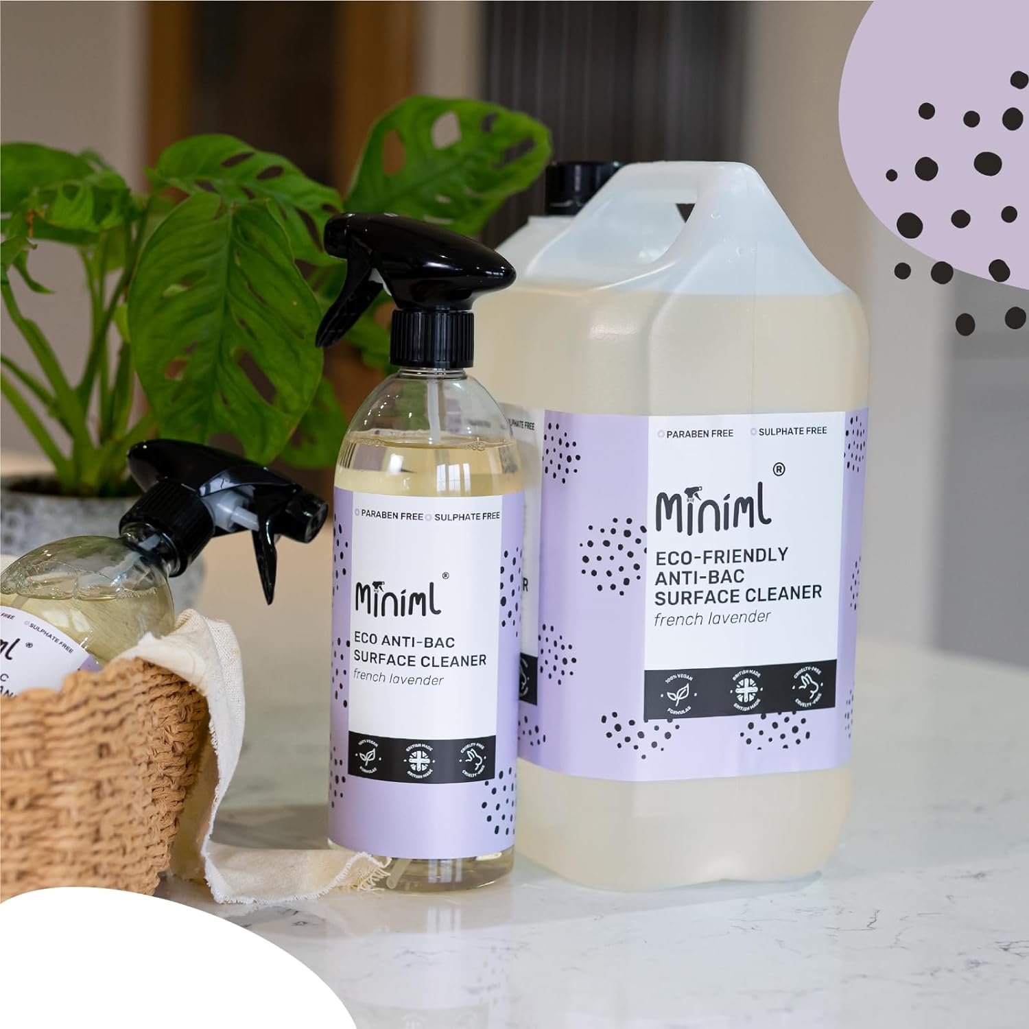 Surface Cleaner Anti - Bac Spray French Lavender 750ml - Miniml - Surface Spray - Eco Natural Products