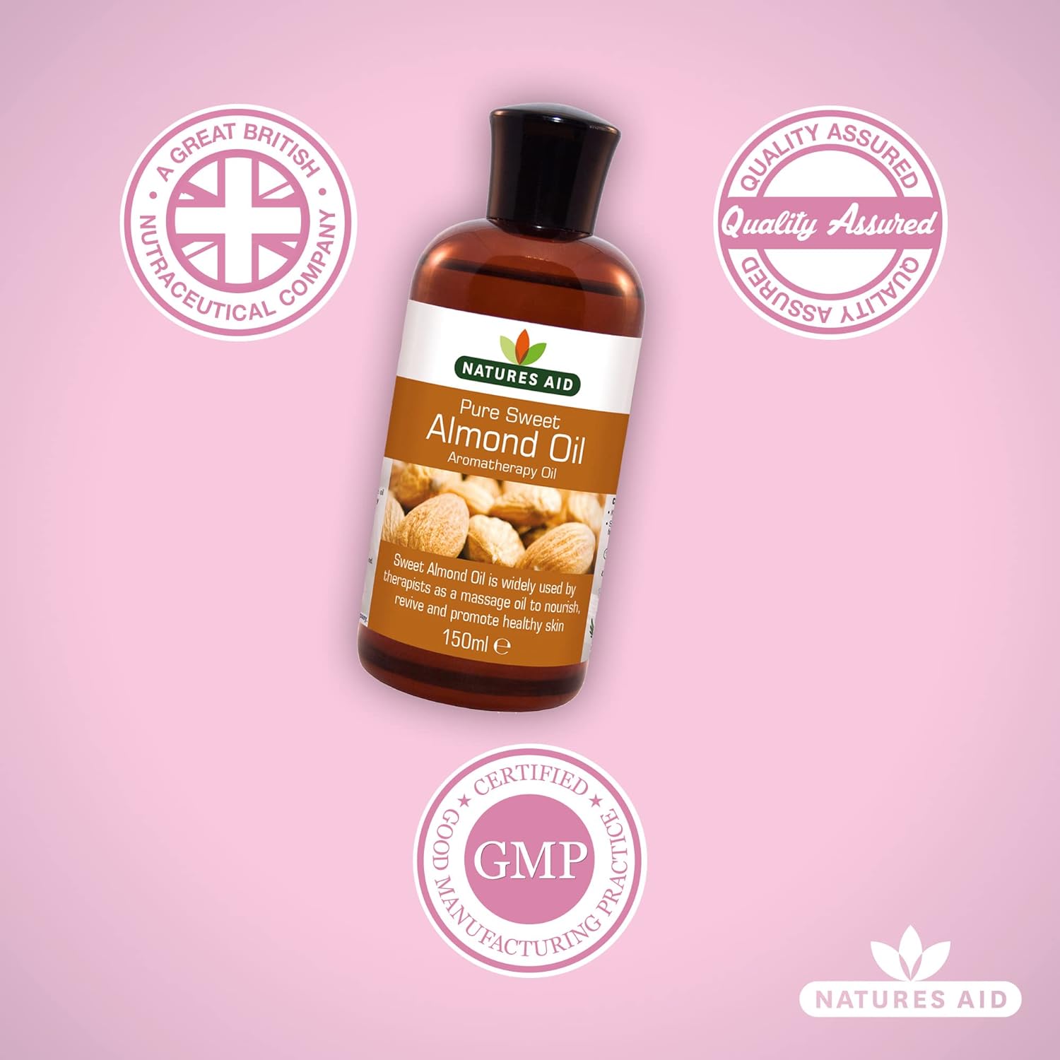 Sweet Almond Oil 150ml - Natures Aid - Beauty Oil - Eco Natural Products