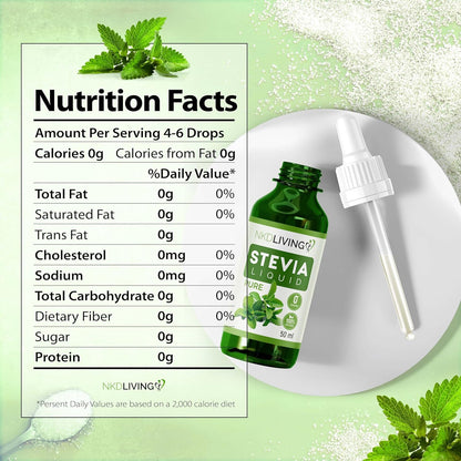 Sweetener Stevia Liquid 100% Natural 50ml - NKD Living - Sweetener - Eco Natural Products