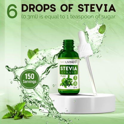 Sweetener Stevia Liquid 100% Natural 50ml - NKD Living - Sweetener - Eco Natural Products