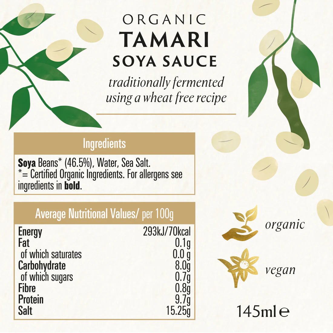 Tamari Sauce Organic Wheat Free 145ml - Biona - Sauce - Eco Natural Products