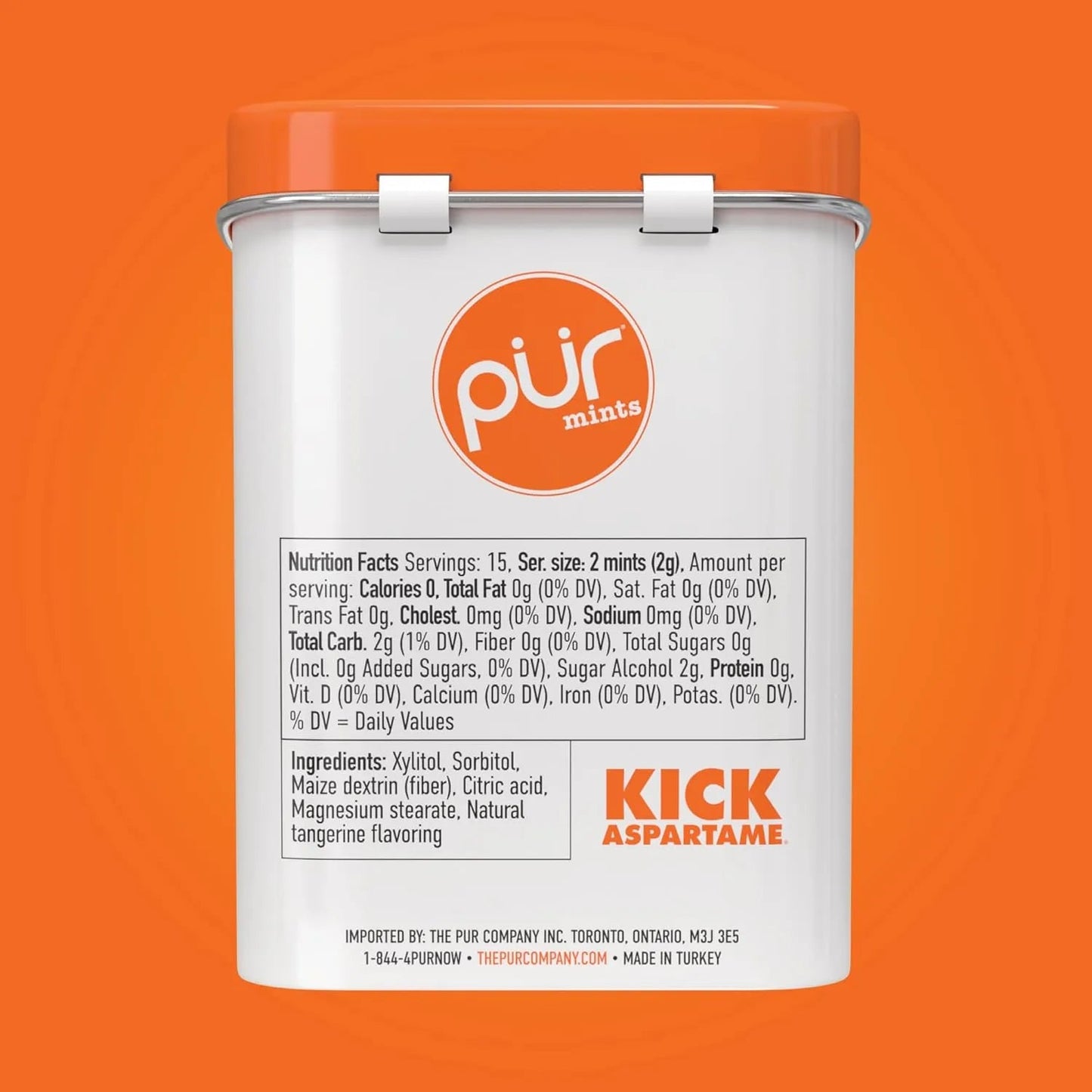 Tangerine Tango Mints Tin 30g - Pur - Chewing Gum - Pur