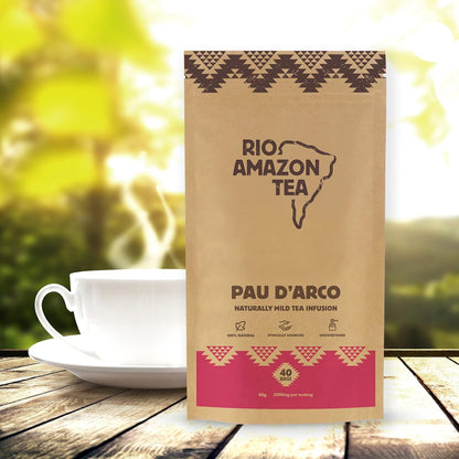 Tea Pau d'Arco (Lapacho) 2000mg 40 Bags - Rio Amazon - Tea herbal - Eco Natural Products
