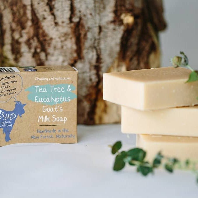 Tea Tree & Eucalyptus Goats Milk Soap 70g - Cyril's Soap Shed - Bar Soap - Eco Natural Products