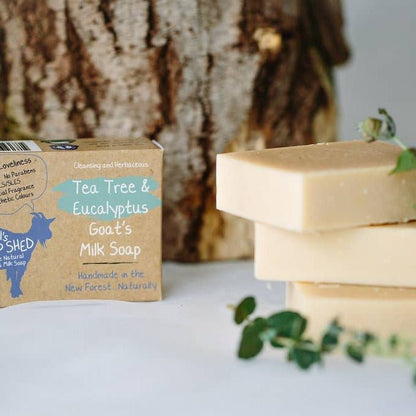 Tea Tree & Eucalyptus Goats Milk Soap 70g - Cyril's Soap Shed - Bar Soap - Eco Natural Products