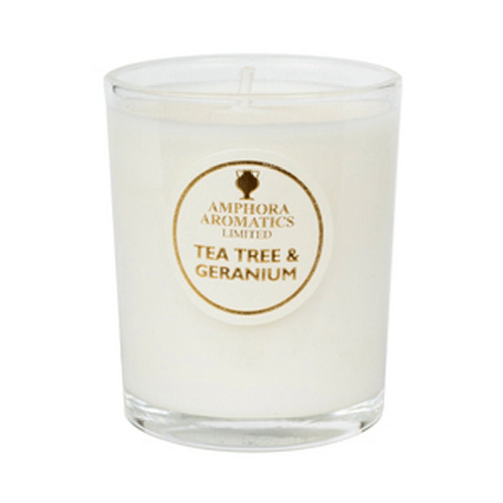 Tea Tree & Geranium Mini Pot Candle - Amphora Aromatics - Candle - Eco Natural Products