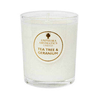 Tea Tree & Geranium Mini Pot Candle - Amphora Aromatics - Candle - Eco Natural Products