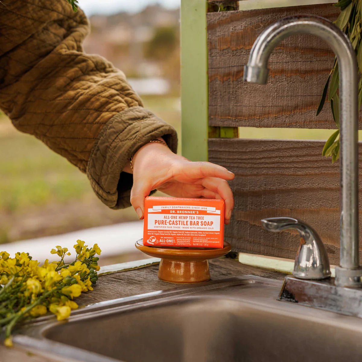 Tea Tree Pure - Castile Bar Soap 140g - Dr. Bronner - Bar Soap - Eco Natural Products