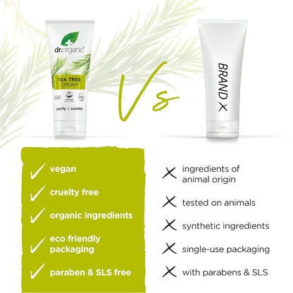 Tea Tree Skin Cream 50ml - Dr Organic - Moisturizers - Eco Natural Products