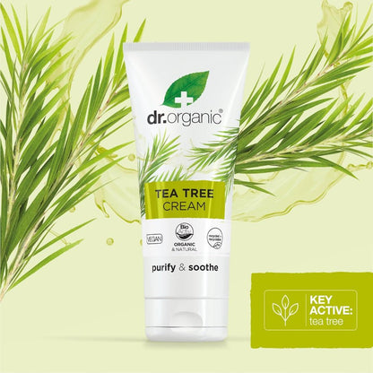 Tea Tree Skin Cream 50ml - Dr Organic - Moisturizers - Eco Natural Products