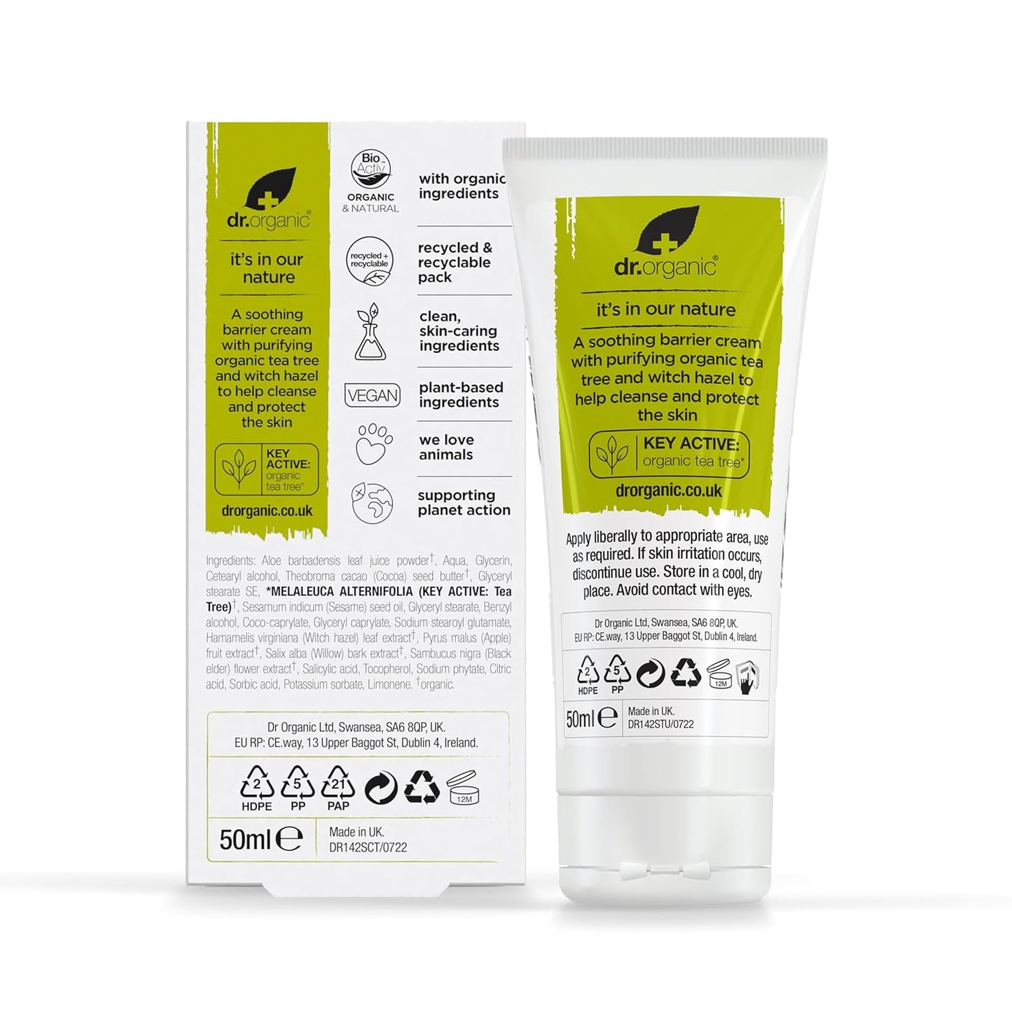 Tea Tree Skin Cream 50ml - Dr Organic - Moisturizers - Eco Natural Products