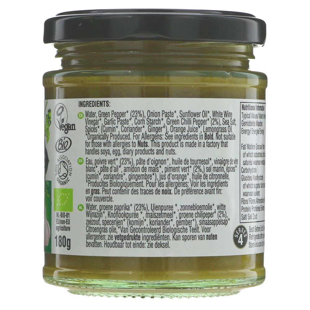 Thai Green Curry Paste 180g - Geo Organics - Curry Pastes - Eco Natural Products