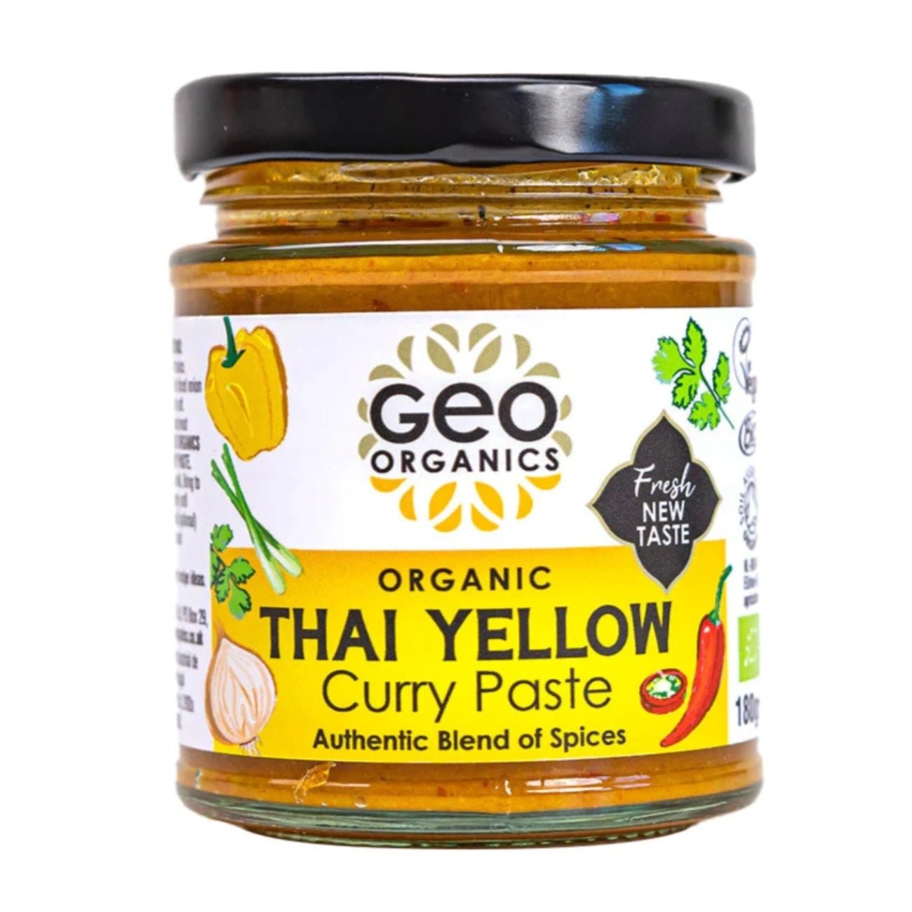 Thai Yellow Curry Paste 180g [BLACK FRIDAY] - Eco Natural Products - Geo Organics - Curry Pastes