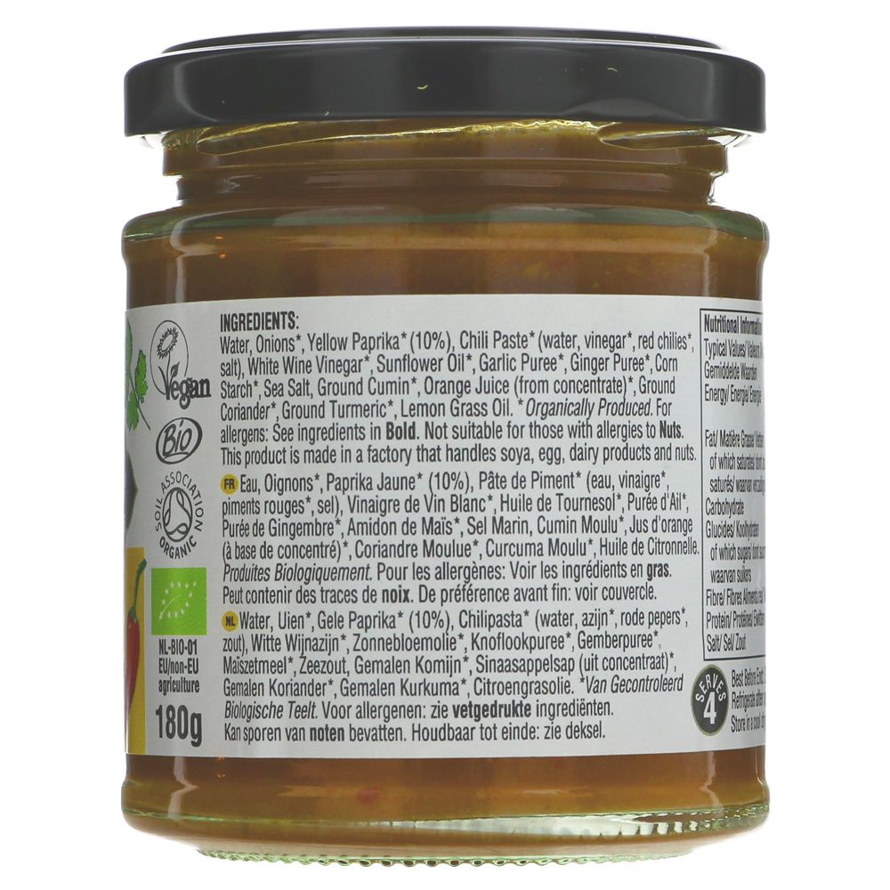 Thai Yellow Curry Paste 180g [BLACK FRIDAY] - Eco Natural Products - Geo Organics - Curry Pastes