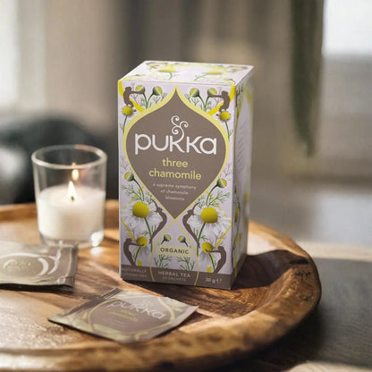 Three Chamomile Herbal Tea 20 Sachets - Pukka Herbs - Teas - Pukka Herbs