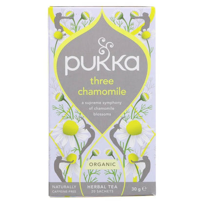 Three Chamomile Herbal Tea 20 Sachets - Pukka Herbs - Teas - Pukka Herbs