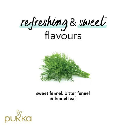 Three Fennel Tea 20 Sachets - Pukka Herbs - Herbal tea - Eco Natural Products